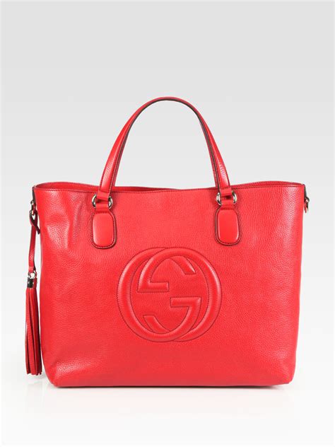 gucci soho red wristlet|Gucci mini tote bag.